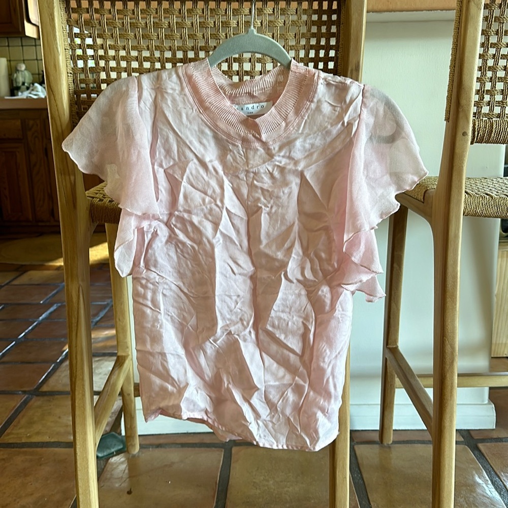 Sandro pink blouse